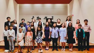The students and staff of the Ikegami Music School after their annual recital